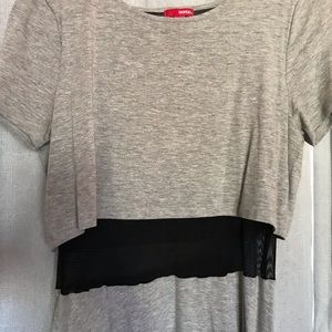 Grey dress that appears as a two piece.